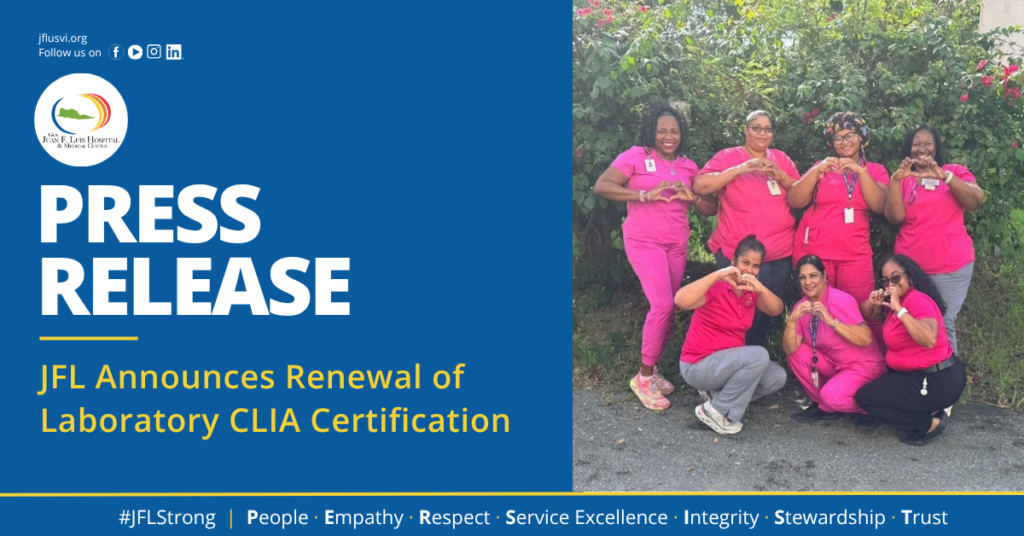 JFL Announces Renewal of Laboratory CLIA Certification